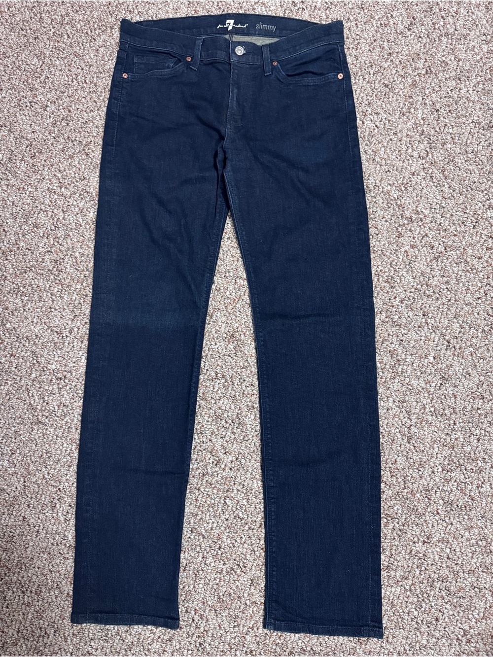 7 For All Mankind Slimmy Dark Navy Slim Jeans